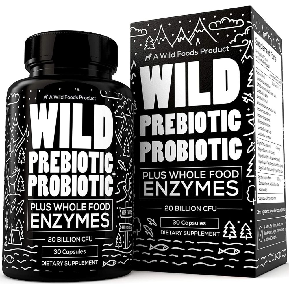 WILD FOODS CO: Prebiotic & Probiotic + Digestive Enzyme Blend, 30 cp